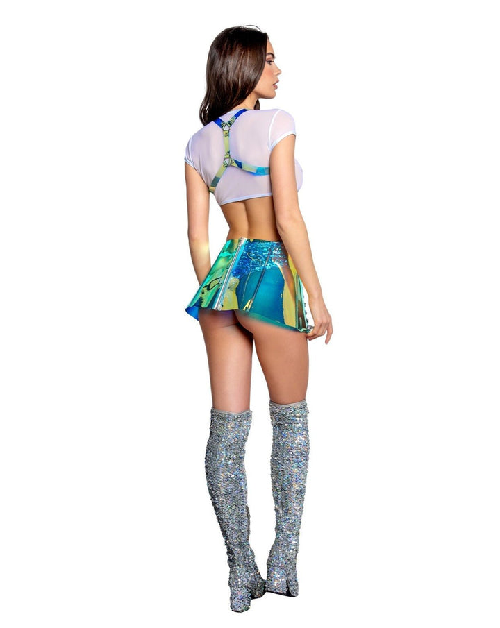 Star Mesh Cap Sleeve Top - RaveScoutr